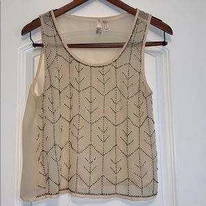 Beaded sheer top